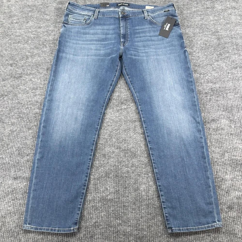 NWT Mavi Zach Jeans Men 42x32 Blue Medium Wash Straight Leg Stretch Denim Casual